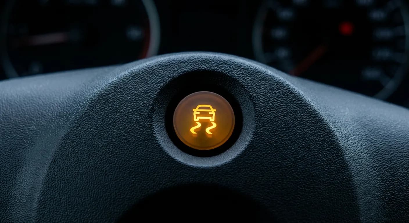 Image miniature d'un voyant d'avertissement ESP/ASR rougeoyant sur le tableau de bord d'une Peugeot.