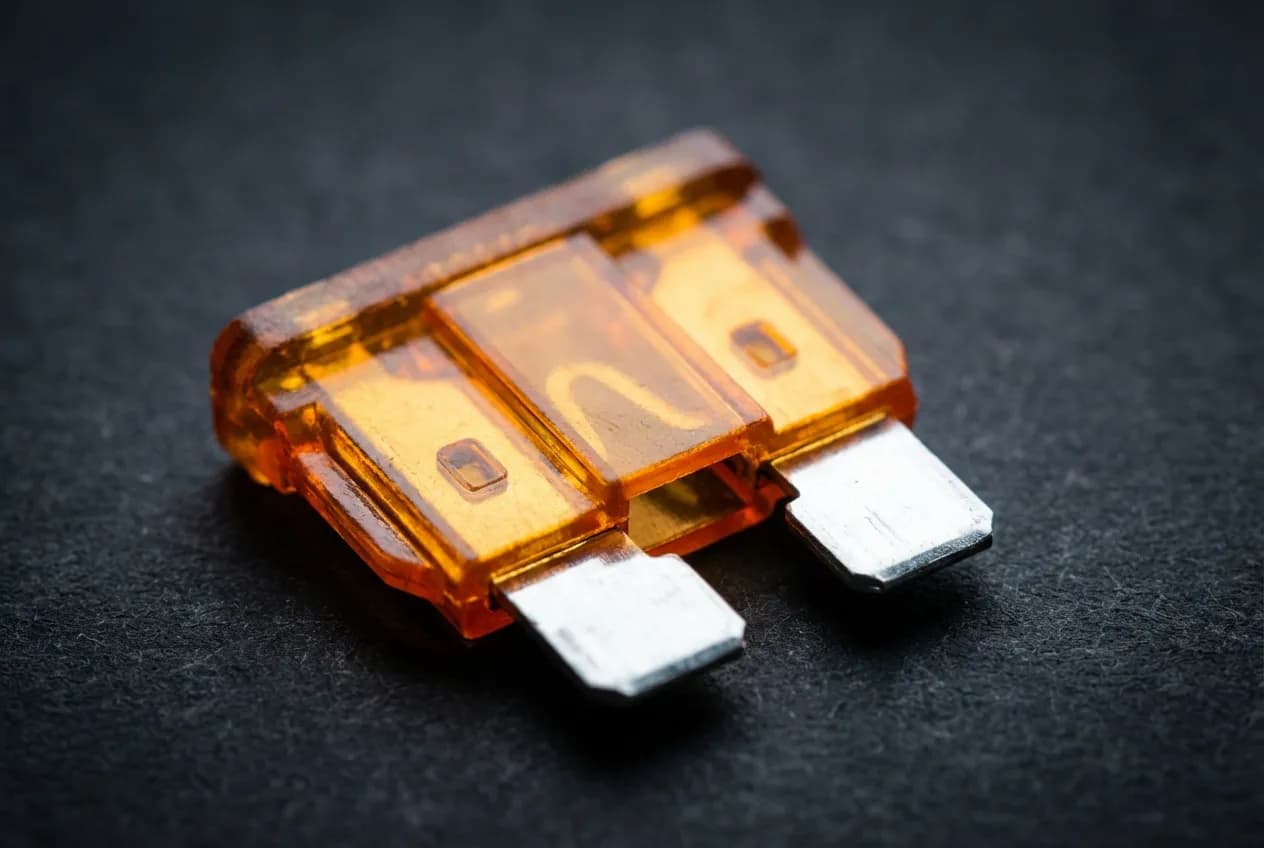 Fusible Lave-Glace C3 : Emplacement et Remplacement Facile Gros plan d'un fusible automobile coloré, symbolisant le fusible du lave-glace pour une Citroën C3.