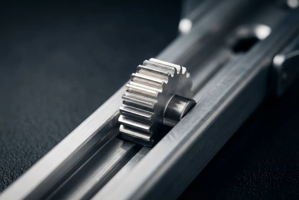 Toit ouvrant Golf 7 : Solutions aux pannes et entretien Gros plan macro sur le mécanisme et le rail en métal d'un toit ouvrant de Golf 7 sous un éclairage de studio.