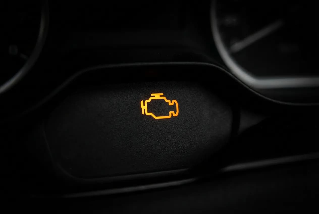 P0490 Peugeot 1.6 HDi : Diagnostic et réparation du code Miniature d'un voyant moteur orange allumé sur un tableau de bord Peugeot, symbolisant un code défaut comme le P0490.