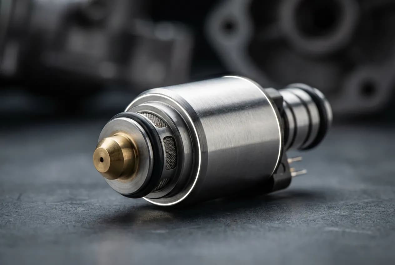 Injection à contrôler Scénic : que faire ? Guide complet Miniature en gros plan d'un injecteur de moteur, représentant le concept de 'injection à contrôler' pour un Scénic.