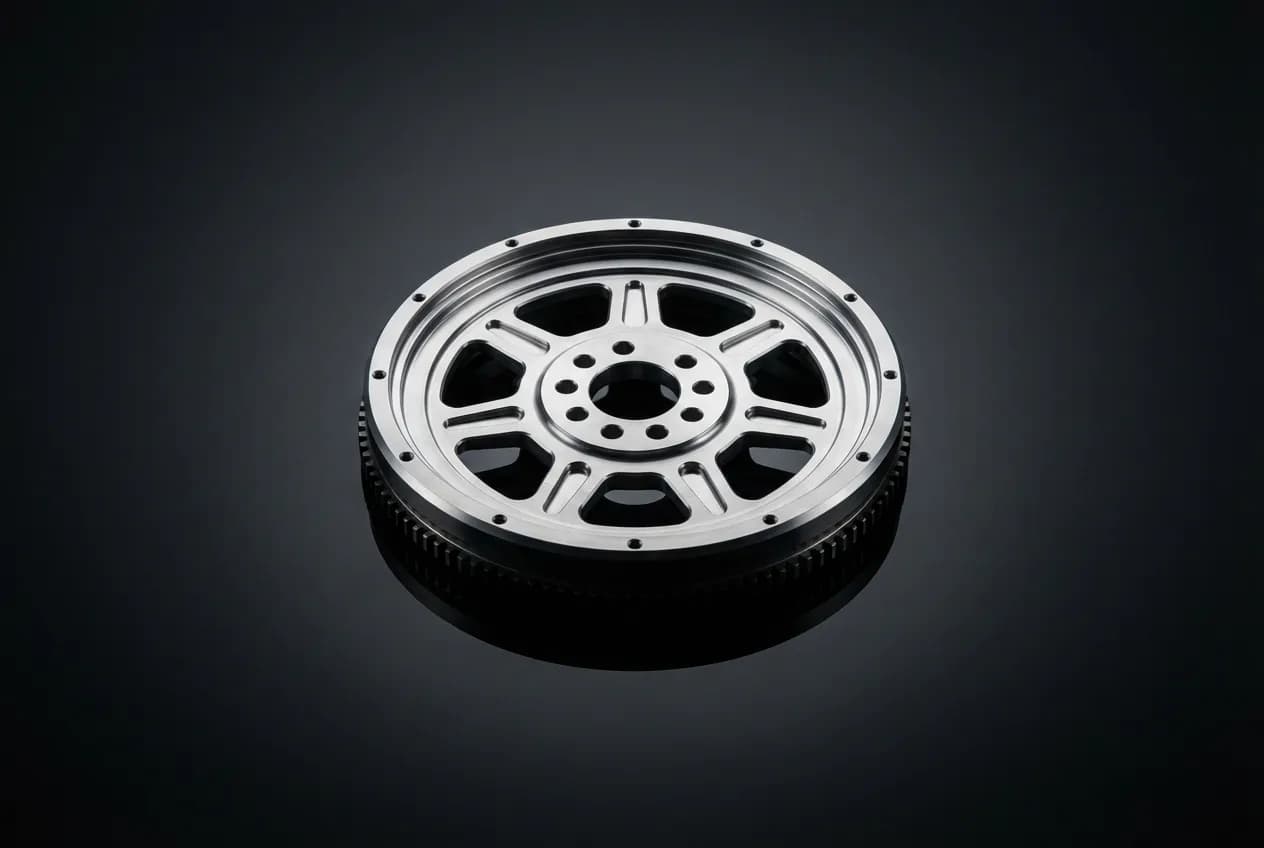 Allègement Volant Moteur : Guide Performance et Prix Miniature emblématique d'un volant moteur allégé, accentuant la précision et le design industriel.