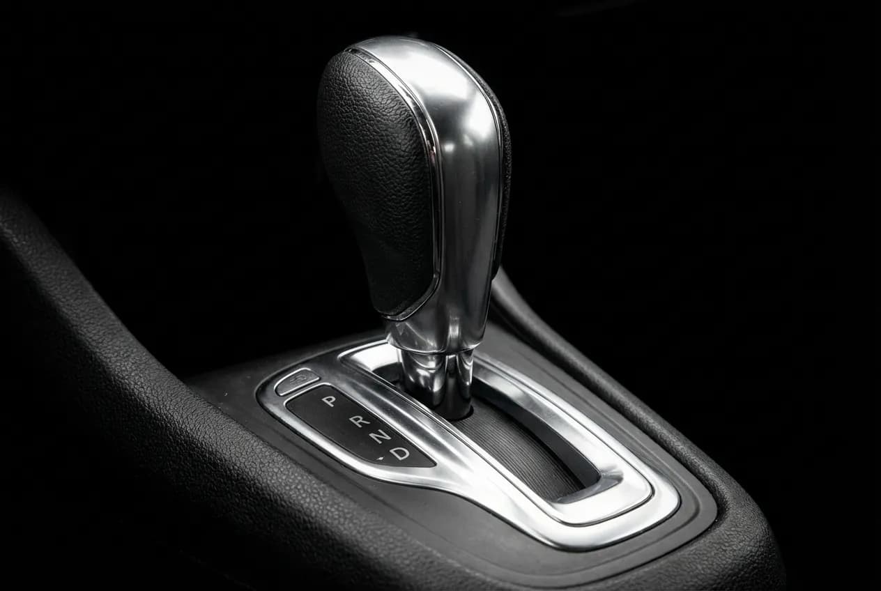 Boite automatique Clio 3 : Avis, Problèmes et Entretien Gros plan sur le levier de vitesse d'une boite automatique de Clio 3, symbolisant la technologie et les problèmes potentiels.